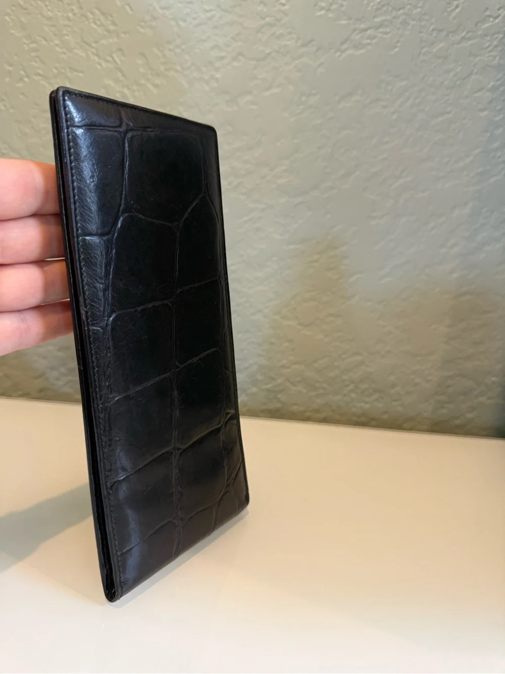 Mulberry Black Croc Long Purse/ Wallet